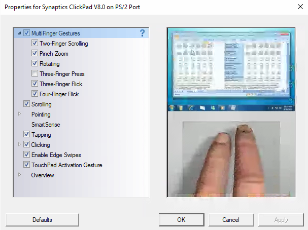 Как установить synaptics touchpad на виндовс 7