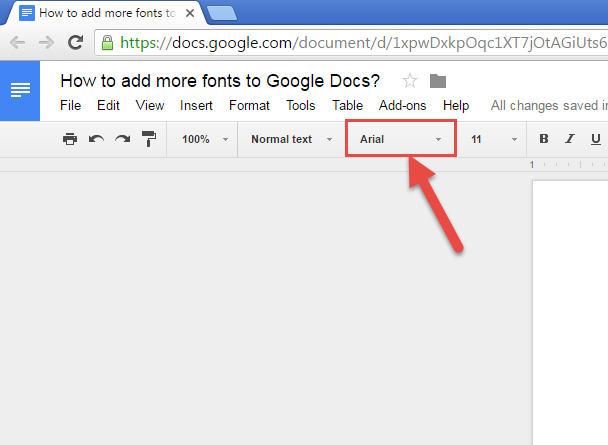 how to add fonts in google docs