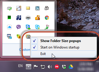 windows folder size