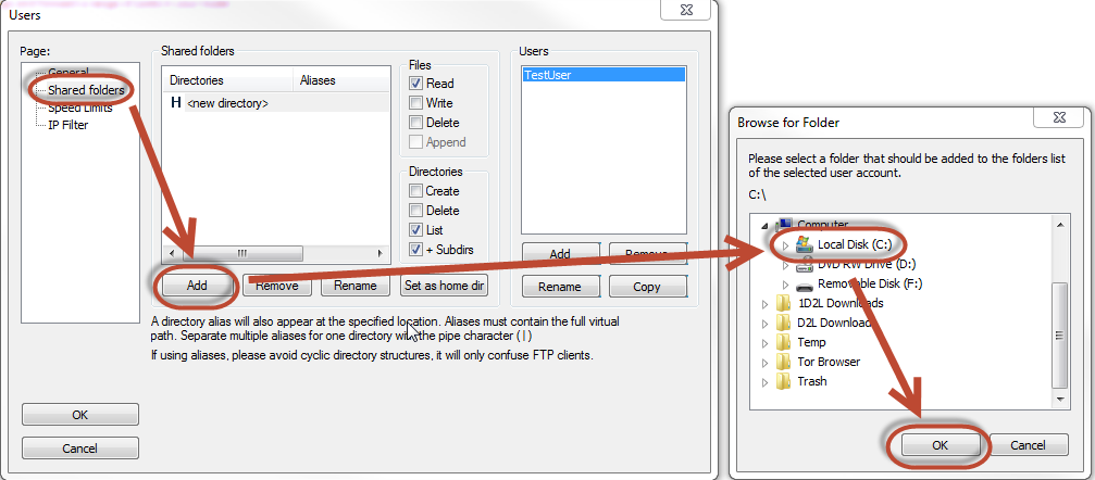 set up public ftp server