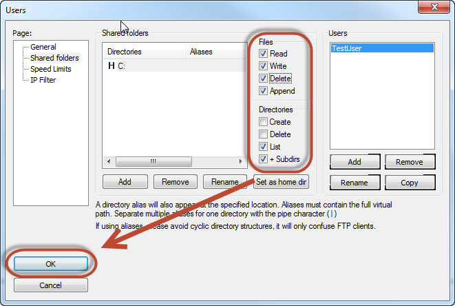 setting up ftp server using iis