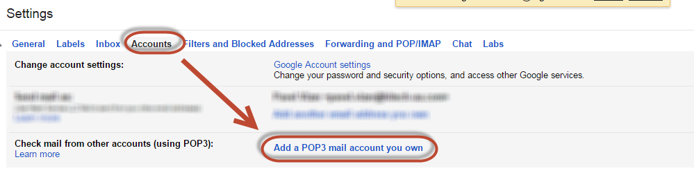 How to set up mail forwarding to gmail account | HiTech Service