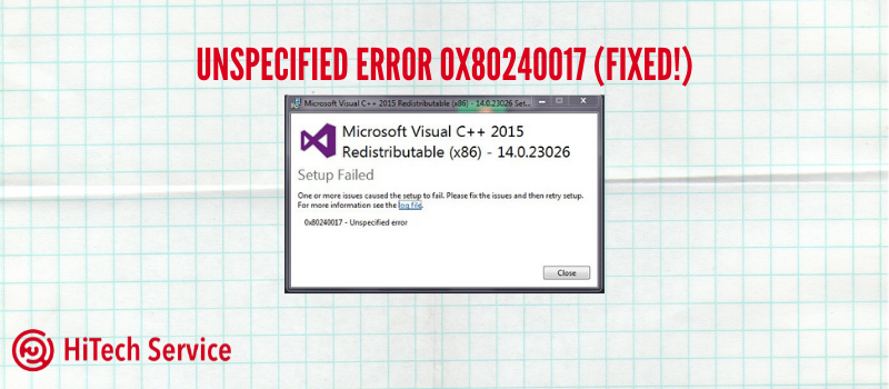0x80240017 visual c