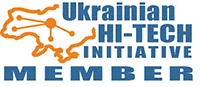 HiTech Service LLC membership badge of the Hi-Tech Office Ukraine association