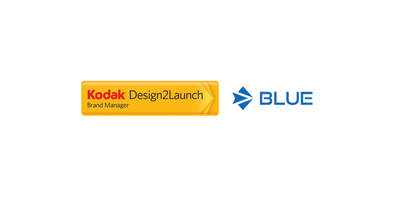 Kodak Design2Launch and BLUE logos